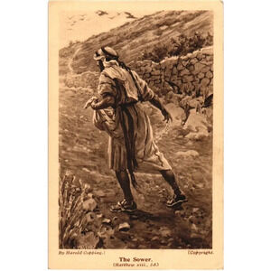 The Sower. (Matthew xiii., 3-8.) By Harold Copping Postcard